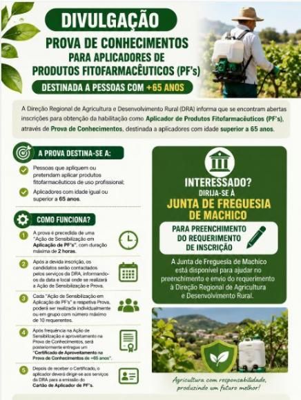 Prova de Conhecimentos para Aplicadores de Produtos Fitofarmac&ecirc;uticos (PF&rsquo;s) +65 ANOS