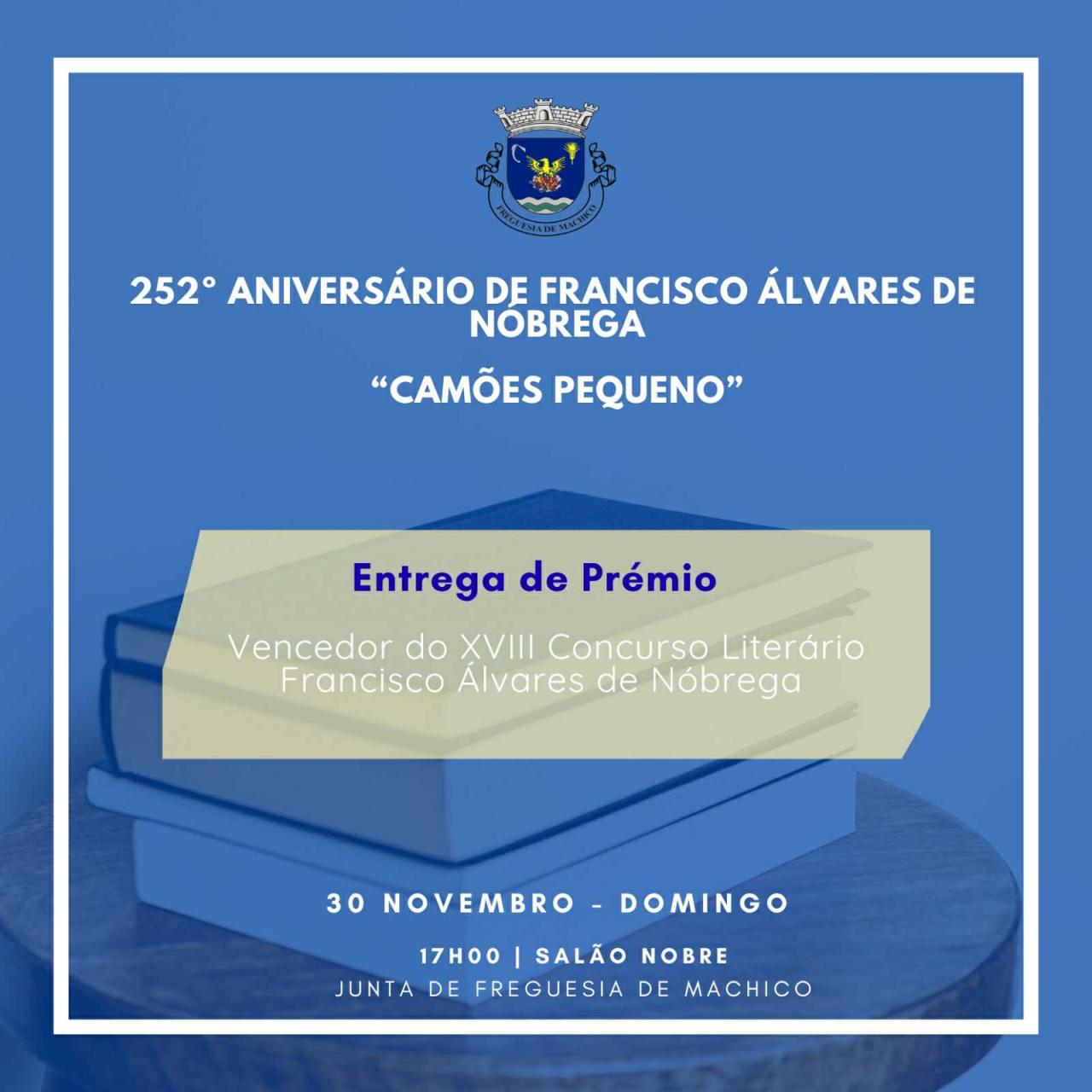 Entrega de Pr&eacute;mio - XVIII Concurso Liter&aacute;rio Francisco &Aacute;lvares de N&oacute;brega