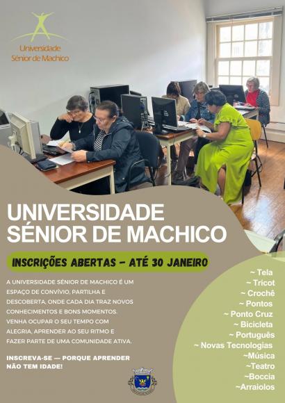 Universidade S&eacute;nior de Machico - Inscri&ccedil;&otilde;es Abertas