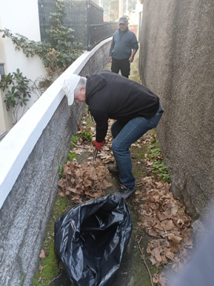 Trabalhos de limpeza da Vereda do Laranjinha