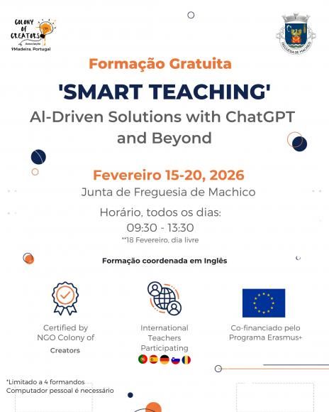 Forma&ccedil;&atilde;o gratuita: "Smart Teaching: AI-Driven Solutions with ChatGPT and Beyond"