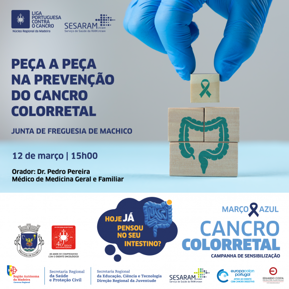 A&ccedil;&atilde;o de Sensibiliza&ccedil;&atilde;o "Pe&ccedil;a a Pe&ccedil;a na Preven&ccedil;&atilde;o do Cancro Colorretal", orientada pelo Dr. Pedro Pereira