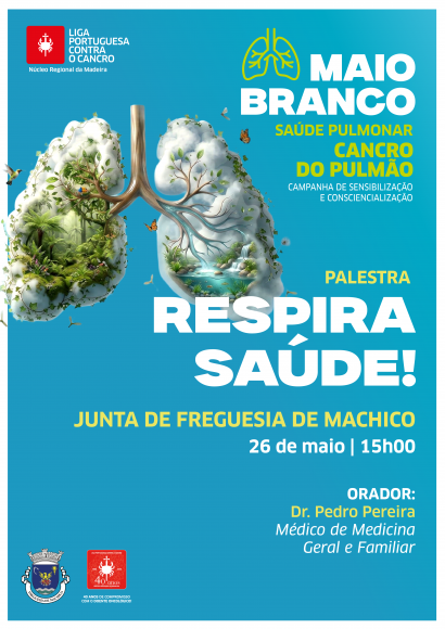 Palestra "Respira Sa&uacute;de", no &acirc;mbito da iniciativa Maio Branco, orientada pelo Dr. Pedro Pereira
