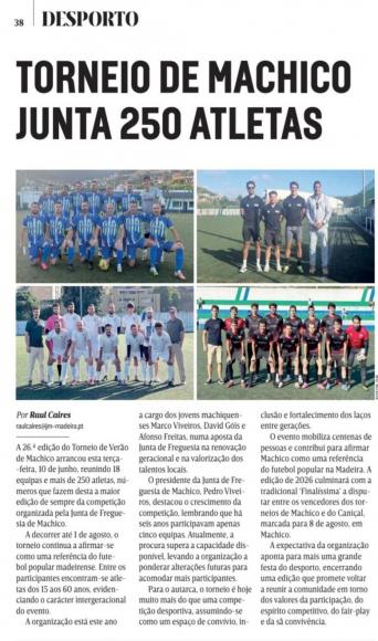 Not&iacute;cia JM "Torneio de Machico junta 250 atletas"